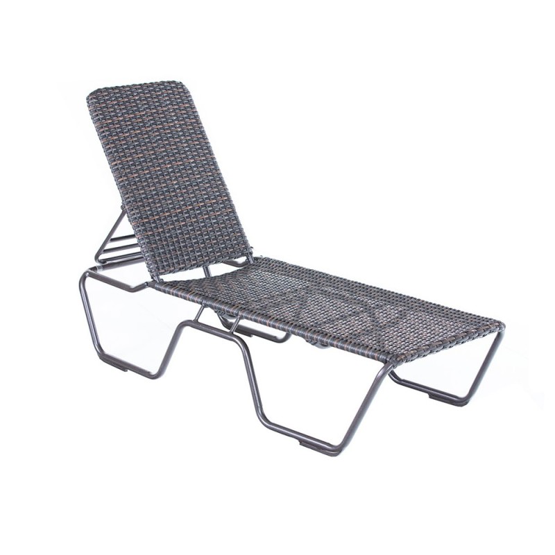 Kabana Woven Roasted Pecan Stacking Chaise Lounge