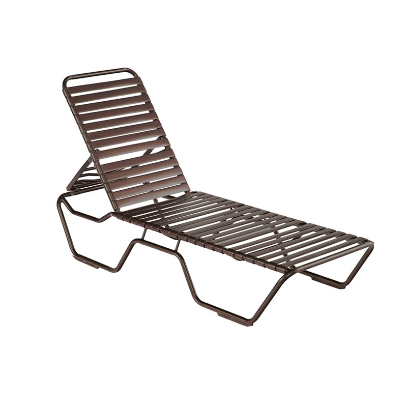 Kabana Strap Brown Stacking Chaise Lounge