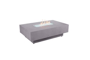 Faux Rect Concrete Fire Table