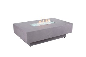 36" x 58" Rect Faux Concrete Fire Table w/ Lid