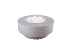 42" Round Faux Concrete Fire Table w/ Lid