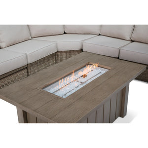 Naples 9 Piece Reclining Firepit Sectional Group - The Great Escape