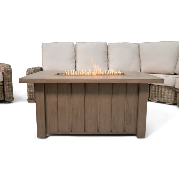 Naples 9 Piece Reclining Firepit Sectional Group - The Great Escape