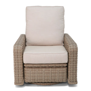Naples Woven Cushioned High Back Swivel Glider Recliner - The Great Escape