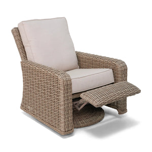 Naples Woven Cushioned High Back Swivel Glider Recliner - The Great Escape