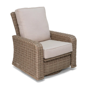 Naples Woven Cushioned High Back Swivel Glider Recliner - The Great Escape