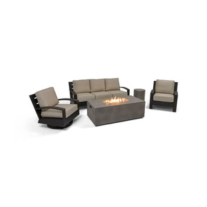 Prescott 5 Piece Sofa Firepit/Chat Group - The Great Escape