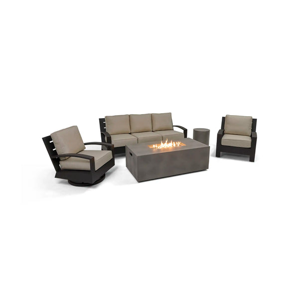 Prescott 5 Piece Sofa Firepit/Chat Group - The Great Escape
