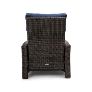 Ellis Reclining High Back Recliner Chair Indigo Acrylic - The Great Escape
