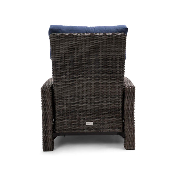 Ellis Reclining High Back Recliner Chair Indigo Acrylic - The Great Escape