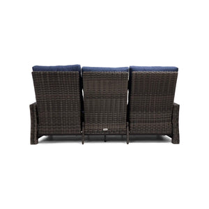 Ellis Reclining High Back End Sofa Indigo Acrylic - The Great Escape