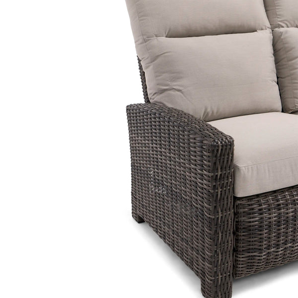Ellis Reclining High Back End Sofa Dove Acrylic - The Great Escape
