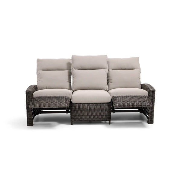 Ellis Reclining High Back End Sofa Dove Acrylic - The Great Escape
