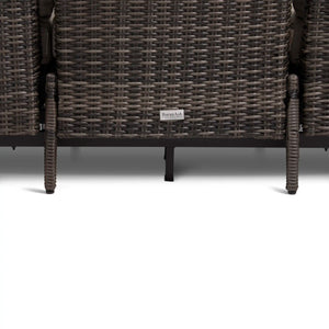 Ellis Reclining High Back End Sofa Dove Acrylic - The Great Escape