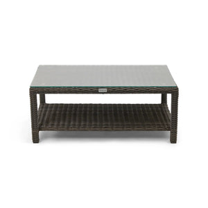 Ellis Silver Oak 20"x40" Rectangle Woven Coffee Table - The Great Escape