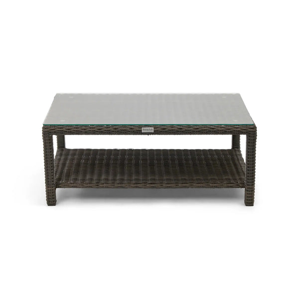 Ellis Silver Oak 20"x40" Rectangle Woven Coffee Table - The Great Escape