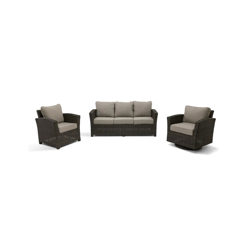 Ellis 3 Piece Dove Acrylic Sofa Group - The Great Escape