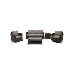 Ellis 5 Piece Dove Acrylic Sofa Chat Group - The Great Escape
