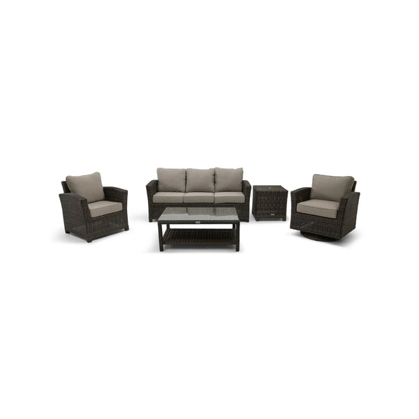 Ellis 5 Piece Dove Acrylic Sofa Chat Group - The Great Escape