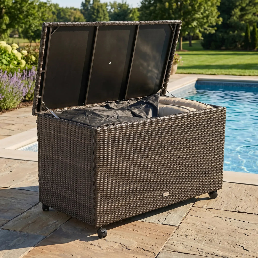 Ellis Silver Oak Woven Storage Chest - The Great Escape