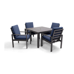 Sutton Cushioned 5 Piece Dining Group Indigo - The Great Escape