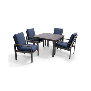 Sutton Cushioned 5 Piece Dining Group Indigo - The Great Escape