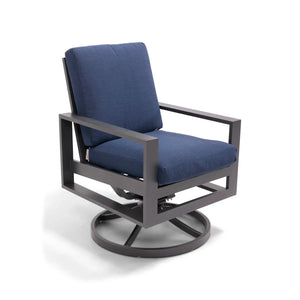 Sutton Cushioned Swivel Rocker Dining Chair Indigo - The Great Escape