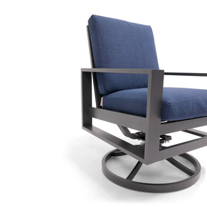 Sutton Cushioned Swivel Rocker Dining Chair Indigo - The Great Escape