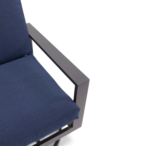 Sutton Cushioned Swivel Rocker Dining Chair Indigo - The Great Escape