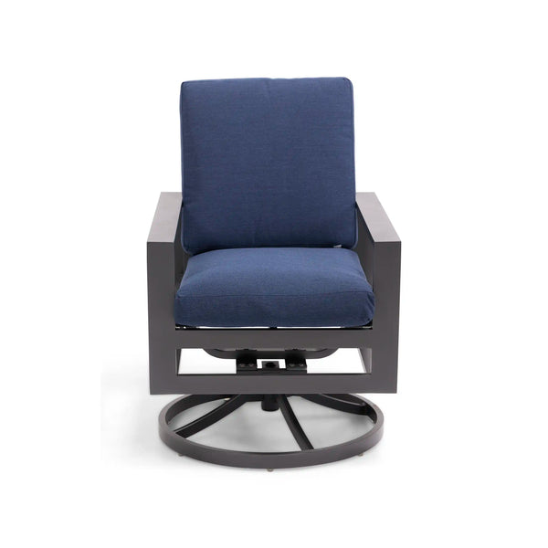 Sutton Cushioned Swivel Rocker Dining Chair Indigo - The Great Escape