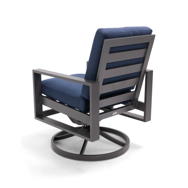 Sutton Cushioned Swivel Rocker Dining Chair Indigo - The Great Escape