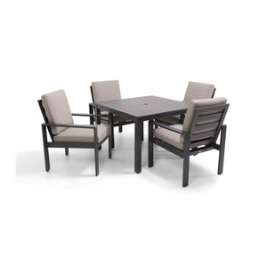Sutton Cushioned 5 Piece Dining Group Dove - The Great Escape