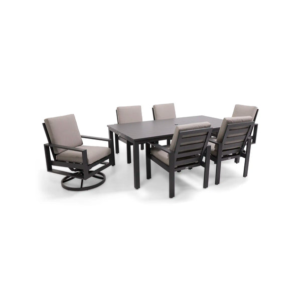 Sutton Cushioned 9 Piece Dining Group Dove - The Great Escape