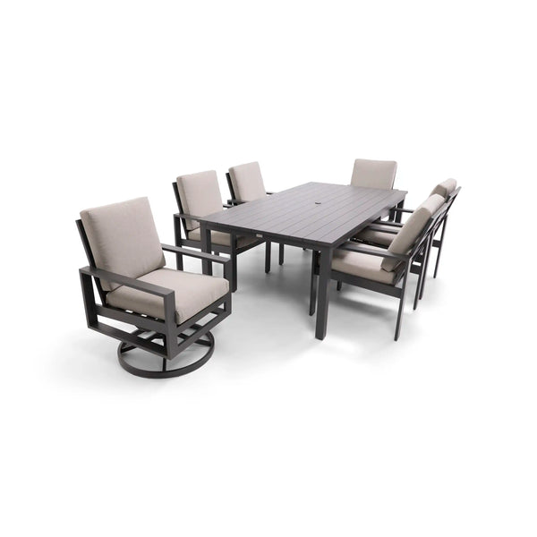 Sutton Cushioned 9 Piece Dining Group Dove - The Great Escape