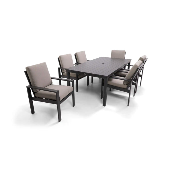 Sutton Cushioned 9 Piece Dining Group Dove - The Great Escape