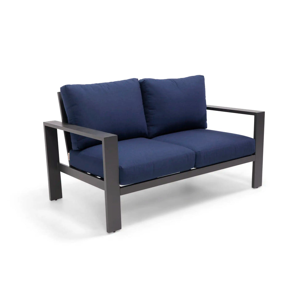 Sutton Grey 3 Piece Loveseat Group Indigo - The Great Escape