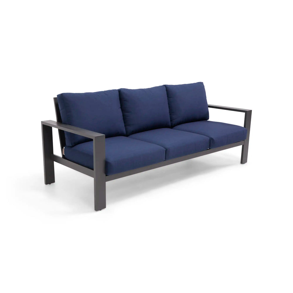 Sutton Grey 3 Piece Sofa Group Indigo - The Great Escape