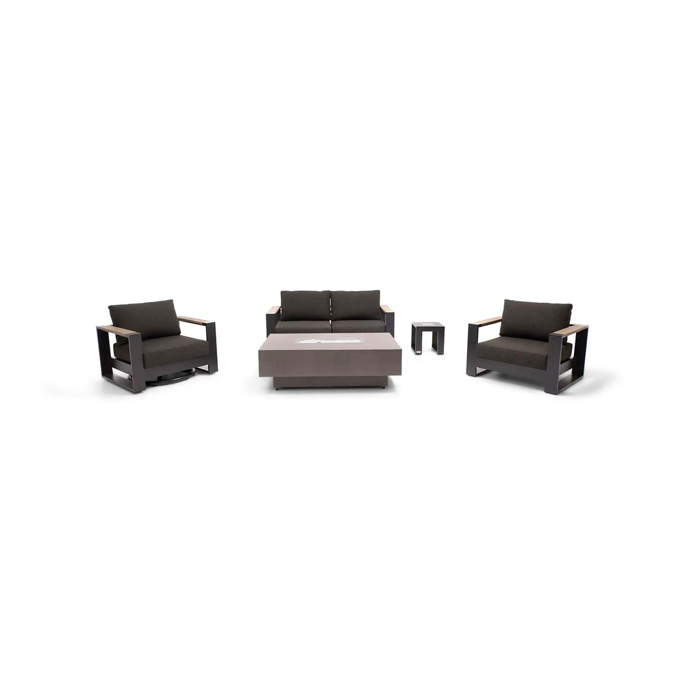 Ryder 5 Piece Loveseat Firepit/Chat Group - The Great Escape