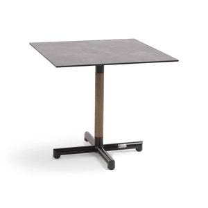 31 Inch Square Pedestal Slate Grey HPL Bistro Table - The Great Escape
