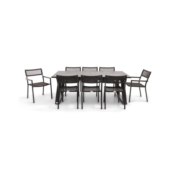 Ryder Rope/Sling 9 Piece Dining Group W/ Rect. Extension Table - The Great Escape