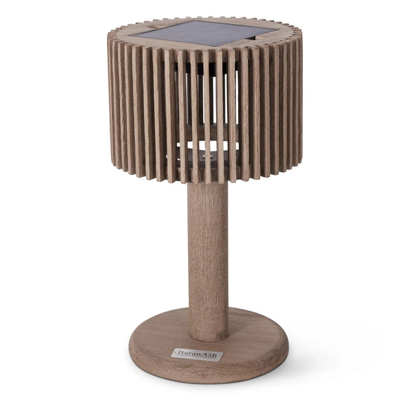 Loft 16" Weathered Teak Solar Lamp - The Great Escape