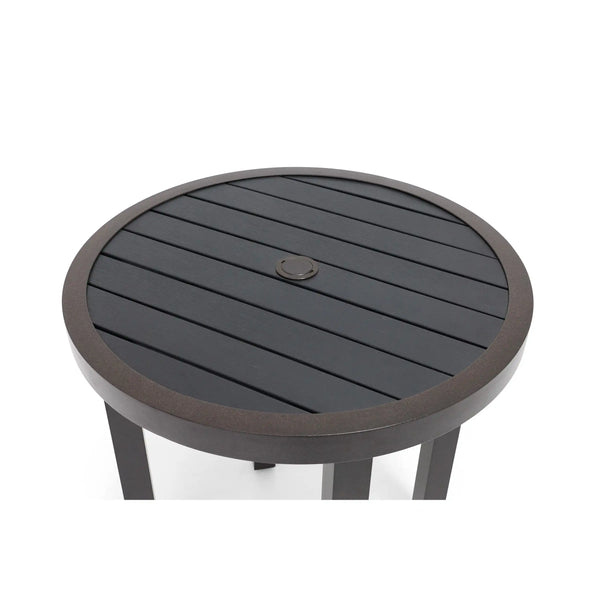 28 Inch Round Poly Plank Bistro Table - The Great Escape
