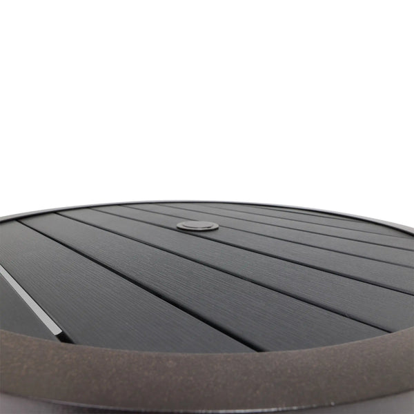 28 Inch Round Poly Plank Bistro Table - The Great Escape