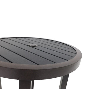 28 Inch Round Poly Plank Bistro Table - The Great Escape