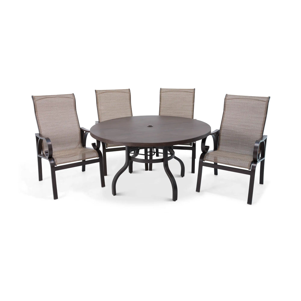 Aberdeen 5 Piece Erie Etched Dining Group - The Great Escape