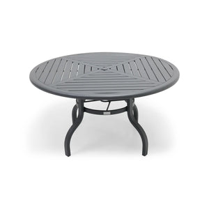 54 Inch Round Graphite Farnham Slat Dining Table - The Great Escape