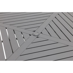 54 Inch Round Graphite Farnham Slat Dining Table - The Great Escape