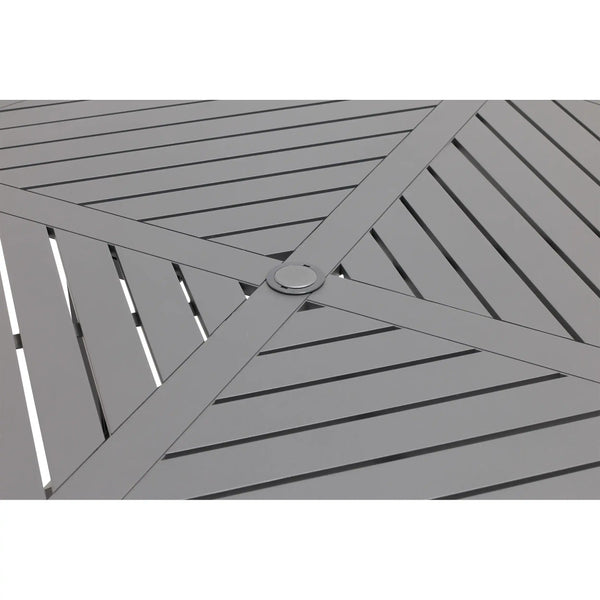 54 Inch Round Graphite Farnham Slat Dining Table - The Great Escape