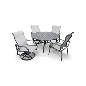 Coastline 5 Piece Graphite Dining Group - The Great Escape