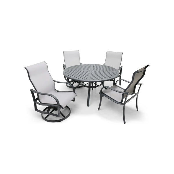 Coastline 5 Piece Graphite Dining Group - The Great Escape